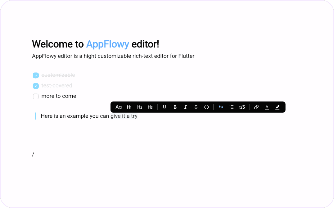 AppFlowy Editor